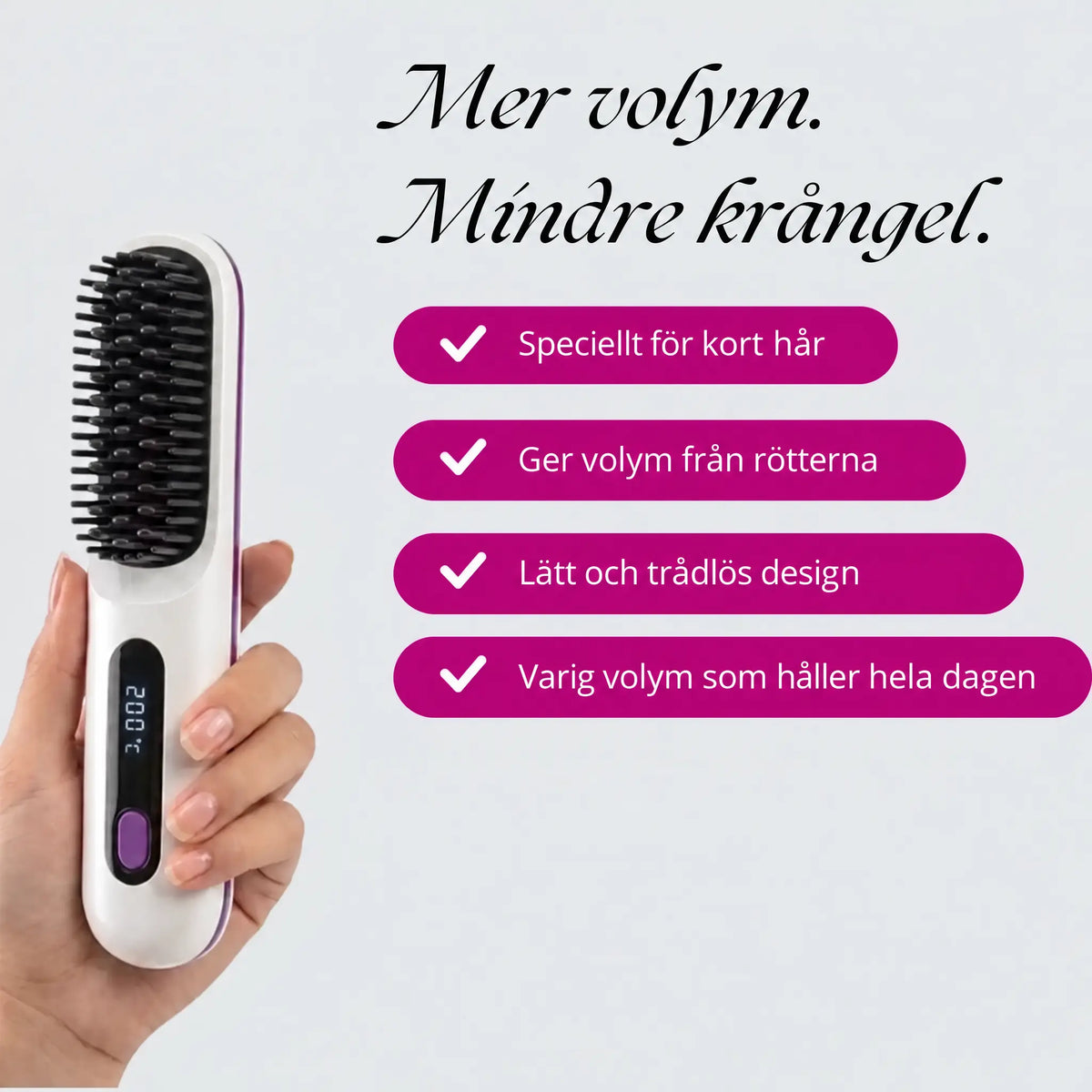 Lunelle Volumizer™ - Elektrisk stylingborste för kort hår